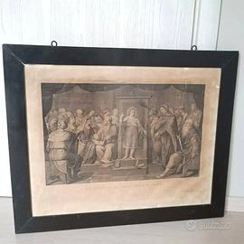 Antico quadro LA DISPUTA DI GESU' FRA I DOTTORI