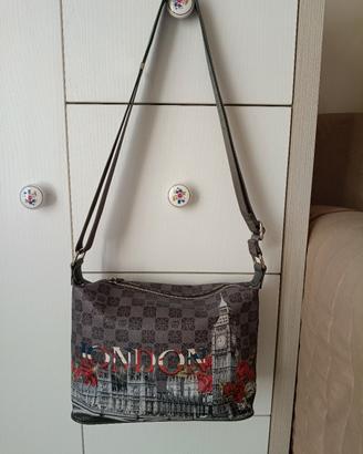 borsa a tracolla donna YNOT colore grigio 