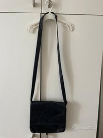 Vintage Borsa donna pelle blu tracolla