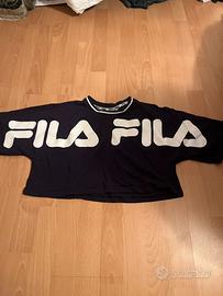 Crop top / T-shirt corta Fila blu scuro