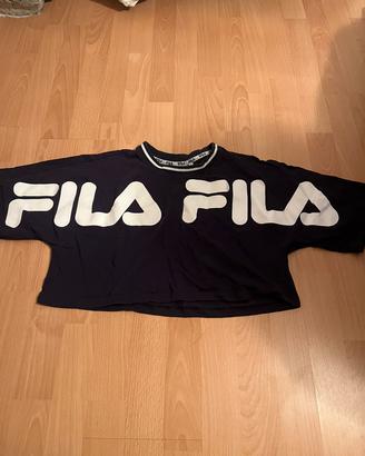 Crop top / T-shirt corta Fila blu scuro