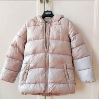Piumino invernale argento/beige bambina 6/7anni