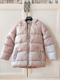 Piumino invernale argento/beige bambina 6/7anni