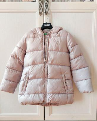Piumino invernale argento/beige bambina 6/7anni