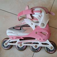 Pattini in linea con freno e protezioni