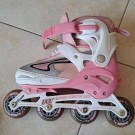 Pattini in linea con freno e protezioni