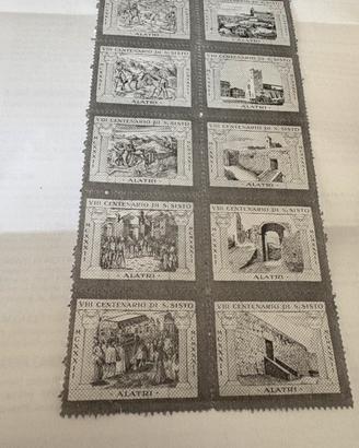 Francobolli chiudilettera Rist.VIII Cent. S.Sisto