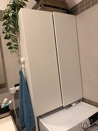 Mobile sopralavatrice IKEA bianco con 2 ante