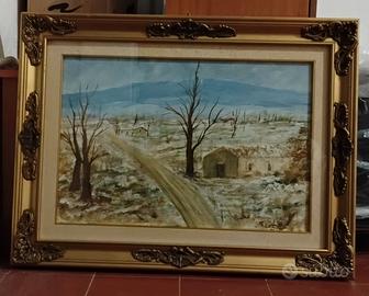 Pittore Sardo, dipinto d' epoca . 