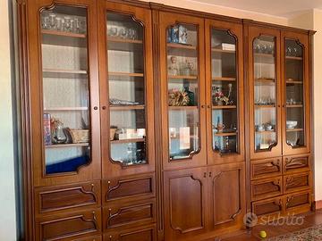 vetrina/libreria in legno, 6 ante,