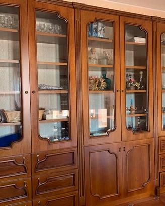 vetrina/libreria in legno, 6 ante,