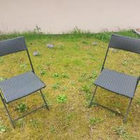 Coppia di sedie pieghevoli 