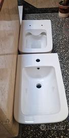 Coppia sanitari filo muro