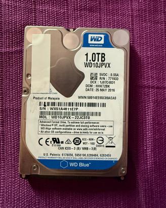 Western Digital Blue 1TB Hard Disk Interno