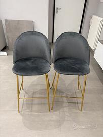 Sgabelli nuovi di velluto