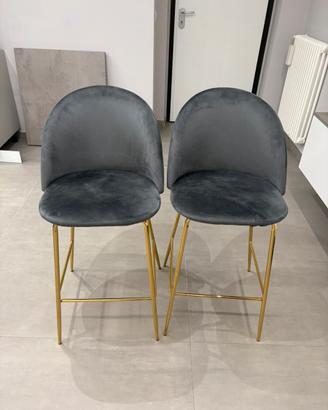 Sgabelli nuovi di velluto