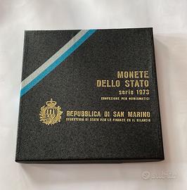 SAN MARINO ANNO 1973 - 8 MONETE E 500 LIRE ARGENTO