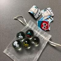 Set di 5 biglie da collezione