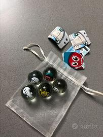 Set di 5 biglie da collezione