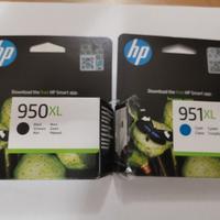 Cartucce originali HP 950xl e 951xl ciano.