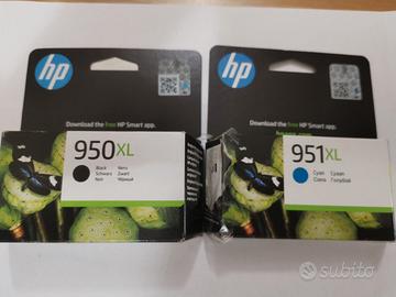 Cartucce originali HP 950xl e 951xl ciano.