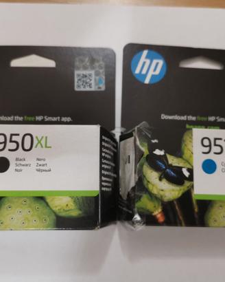 Cartucce originali HP 950xl e 951xl ciano.