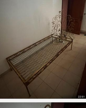 Letto singolo ottone