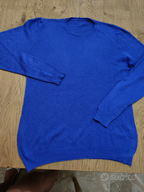 Maglioncino di raffinatissimo cachemire e seta blu