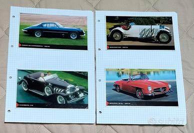 auto d'epoca su cartoncino 