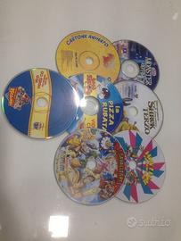 Blocco di 7 cd-rom giochi e cartoni animati
