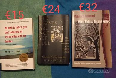 Libri rari in inglese sul genocidio rwandese 