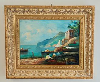 Quadro i Pescatori, dipinto con colori a olio.