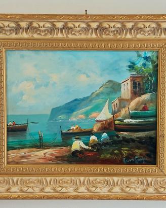 Quadro i Pescatori, dipinto con colori a olio.