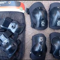 kit 3x2 protezioni pattini/skate Decathlon 