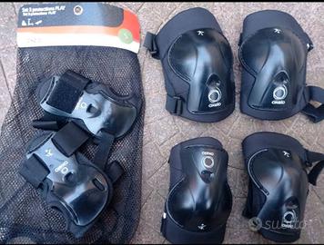 kit 3x2 protezioni pattini/skate Decathlon 