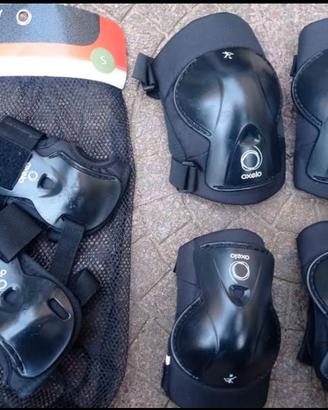 kit 3x2 protezioni pattini/skate Decathlon 