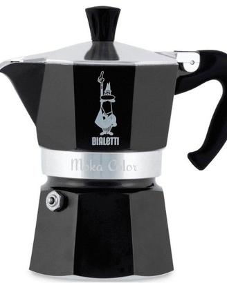 Moka Express Color, 3 Tazze, Manico Anti Scottatur