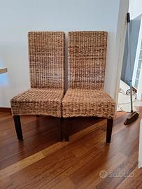 2 Sedie foglie di banana