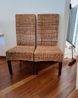 2 Sedie foglie di banana