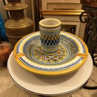 ceramica Deruta dipinta a mano posacenere bicchier