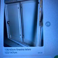 Finestra due ante doppio vetro con relativo telaio