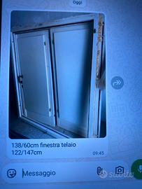 Finestra due ante doppio vetro con relativo telaio