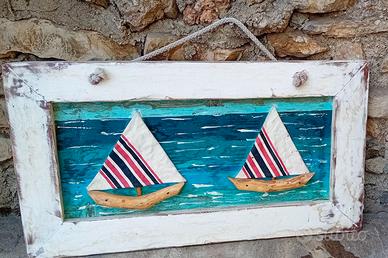 Quadro con legni di mare