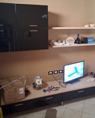 Mobile soggiorno porta TV ÷ 2 mensole+ pensile con