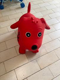 Cane gonfiabile cavalcabile - rosso