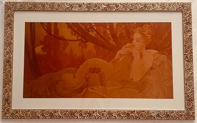 Poster Mucha con cornice liberty