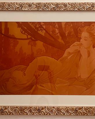 Poster Mucha con cornice liberty