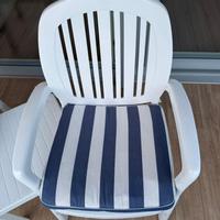 Sedie da giardino con cuscino sfoderabile