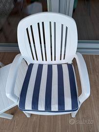 Sedie da giardino con cuscino sfoderabile