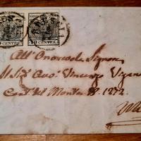 Francobolli su busta antichi stati preunitari